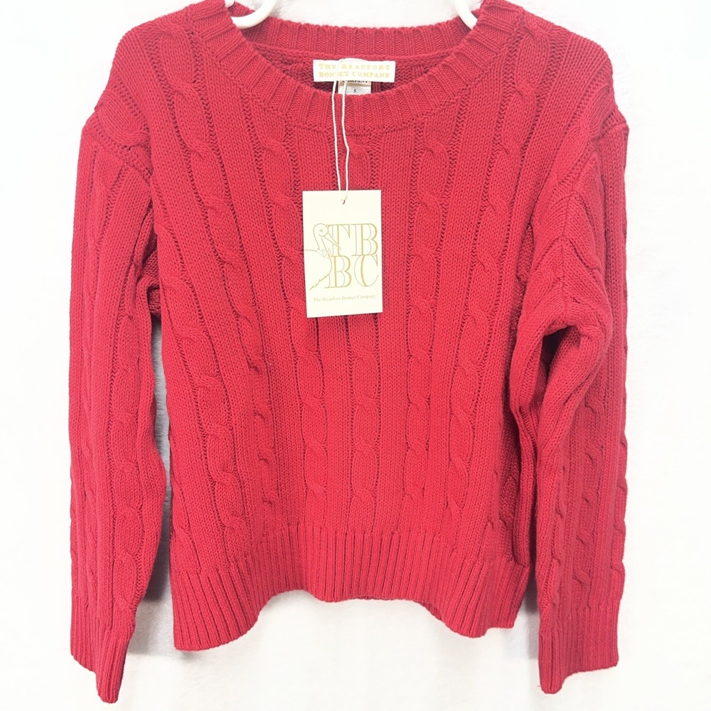 The Beaufort‎ Bonnet Company Crawford Crewneck Sweater Girls 5 Christmas NEW